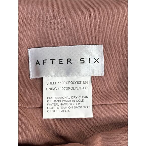After Six NWT Sienna Pink Halter Neck Satin Chiffon Maxi Dress Formal Party 24W - Picture 4 of 7